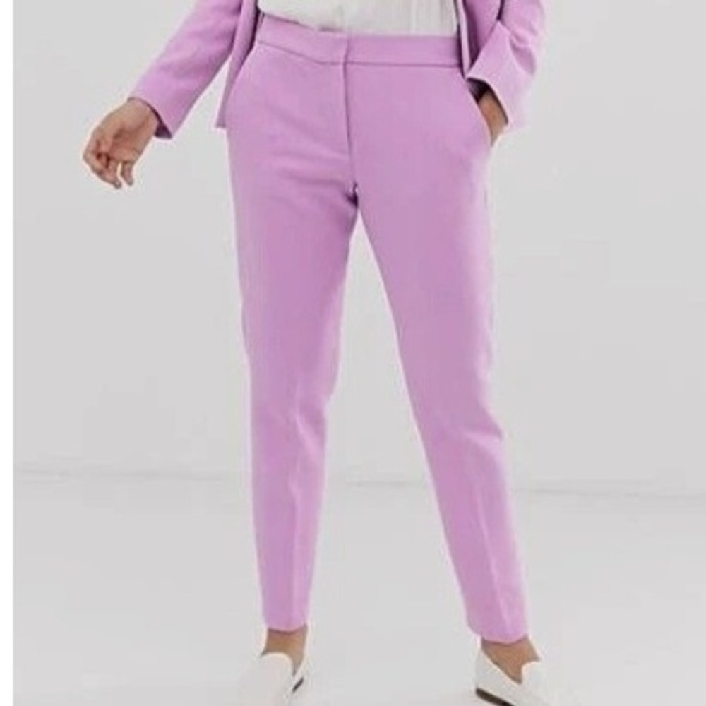 French Connection Cropped Dress Pants Lavender Purple Career XS